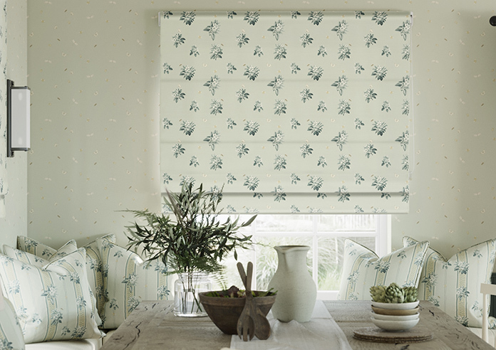 Upton, Apple Spray Bud Green - Twist&Fit Roman Blind - Image 3